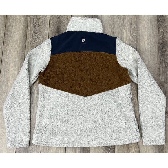 Kuhl Prism 1/4 Zip Sherpa Fleece Pullover Sweatshirt Women’s Medium Zip Pockets - Picture 5 of 11